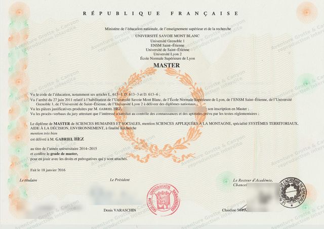Master – Sciences appliquées à la montagne