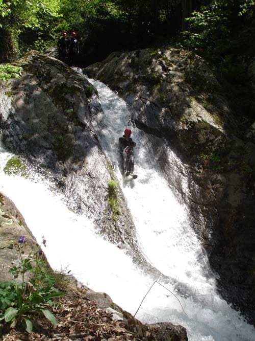 Rappel en canyon